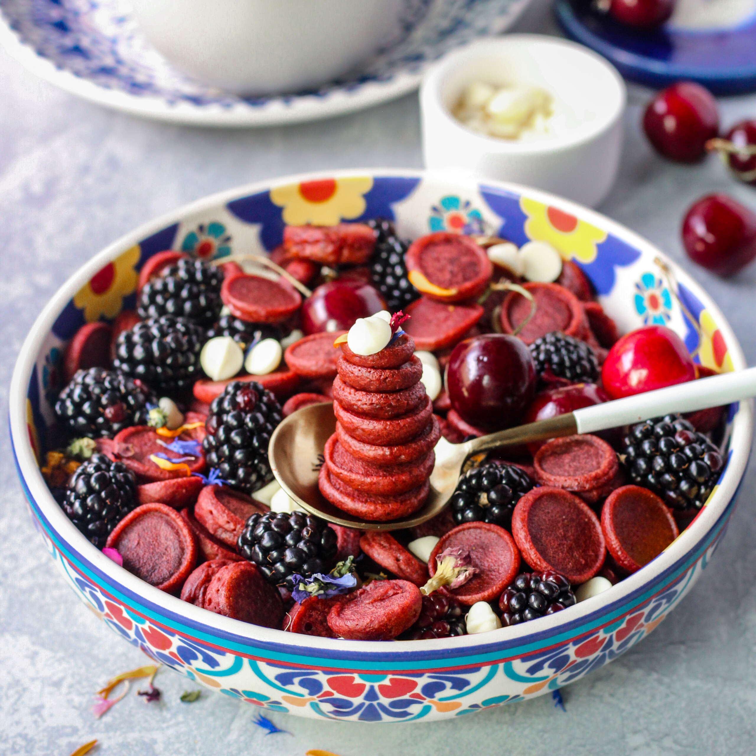 Mini Pancakes (with Fruit)