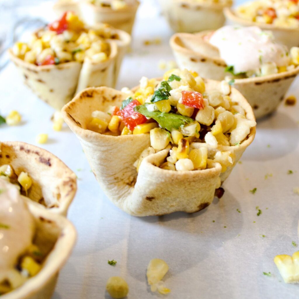 Skinny Elotes Tortilla Cups Mom Under Pressure