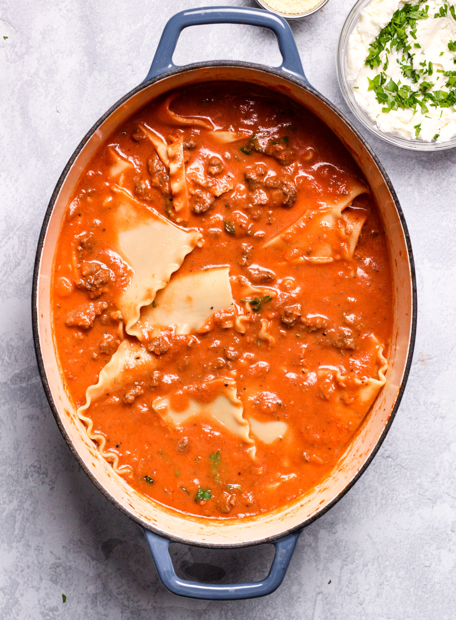 Lasagna Soup Alla Vodka (vodka cream sauce) - Mom Under Pressure