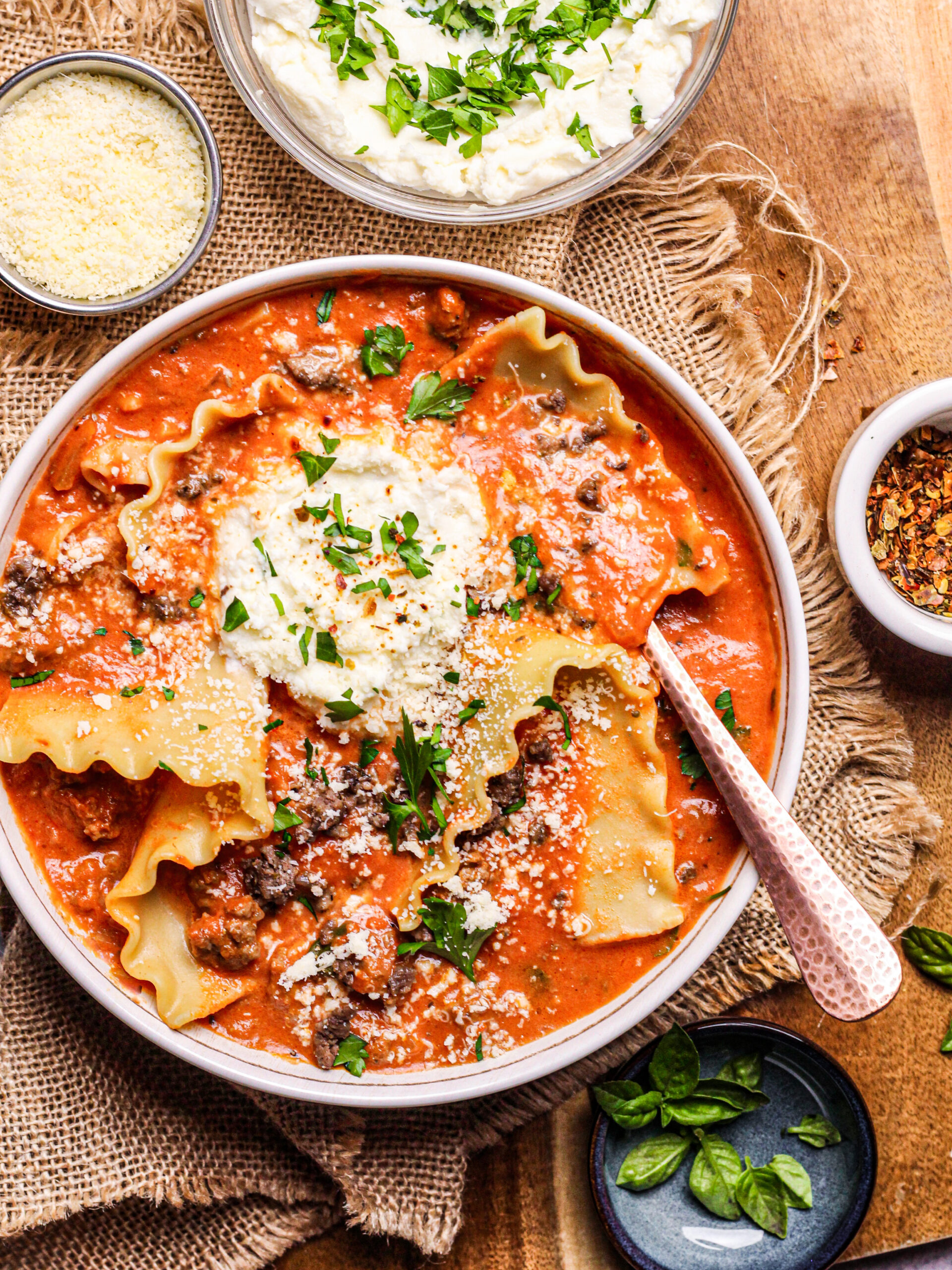 Lasagna Soup Alla Vodka (vodka cream sauce) Mom Under Pressure