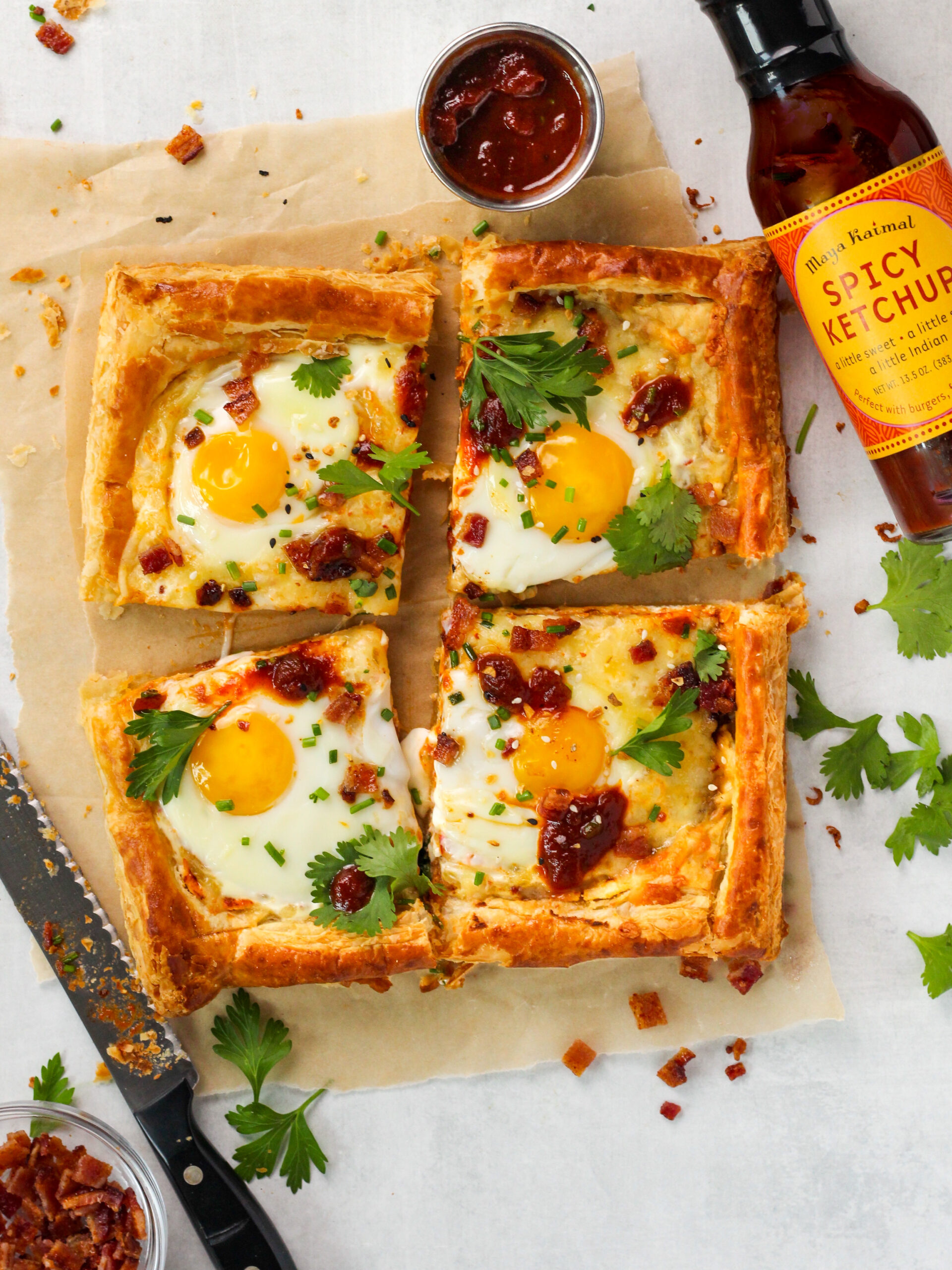 portuguese egg tart with frozen puff pastry